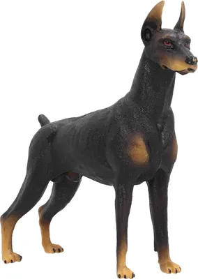 Produktbild von Schwarzer Dobermann-Modellspielzeug, niedliche Simulationstierfigur, frühpädagogisches Kinderspielzeug