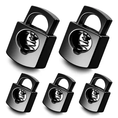 Produktbild von 5x Kordelverschluss Metall, Federstopper mit 1 Loch, Kordelstopper verstellbar,Druckfeder-Schnalle,für Jacken, Hoodies, Rucksäcke, Taschen & Armbänder