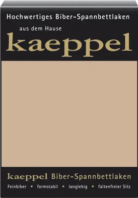 Produktbild von Kaeppel Biber Bettlaken Betttuch 140-160 x 200 cm Spannbettlaken 14 Farben Uni, Farbe:Sand