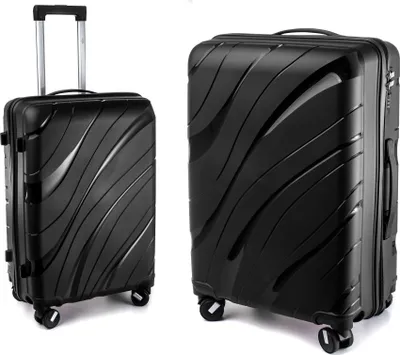 Obrázek produktu pro RGL PP5 XL Cestovní kufr Polypropylenová tvrdá skořepina Nezničitelný kufr Dvojitá kolečka Trolley Black