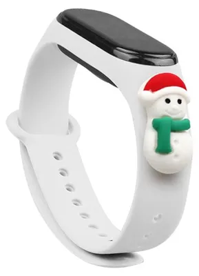 Immagine prodotto di Cinturino Xmas Band per Xiaomi Mi Band 4 / Mi Band 3 Natale Silicone Strap Bracciale Bianco (Snowman 1)