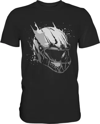 Produktbild von American Football Helm T-Shirt – Black / XL
