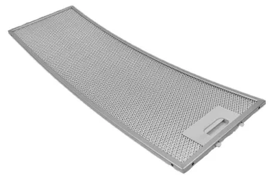 A metal filter for a range hood, shown from a diagonal angle against a white background.