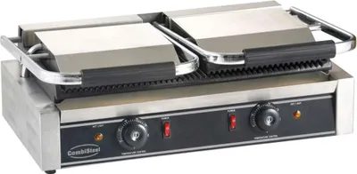 Obrázek produktu pro Dvojitý kontaktní gril, žebrovaný - 3,6 kW, profesionální