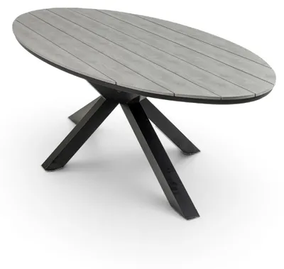 Produktbild von Ovaler Gartentisch Limasol 280cm | Grau | Polywood & Aluminium