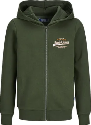 Image de Pull à fermeture éclair Jack & Jones avec logo, vert, 8 ans, garçon, vert, 8 ans