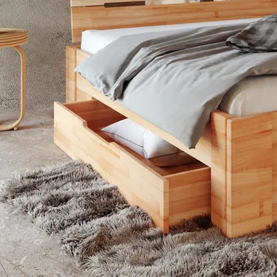 Produktbild von Krok Wood Schublade zum Bett ELSA aus Massivholz in Buche 140 × 67 cm