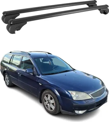 Image de Barres de toit Transversales pour Ford Mondeo mk3 Turnier 2000-2007 Alu Noir