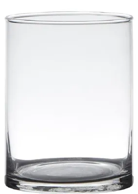 Produktbild von Hakbijl Glass Vase - Zylinder - Glas - transparent - 15 x 12 cm