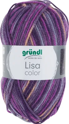 Produktbild von Gründl Wolle Lisa Premium color 50 g brombeere-fuchsia-lila-color