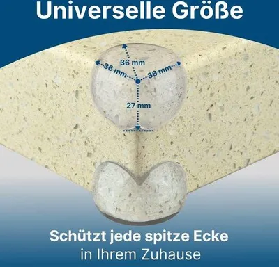 Obrázek produktu pro Rohové chrániče na dětský stůl, balení po 12 kusech