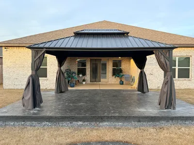 Produktbild von PURPLE LEAF Economy Hardtop Pavillon 3,65x4,85 m wasserdicht, winterfest und stabil, geeignet für den Garten, Grau