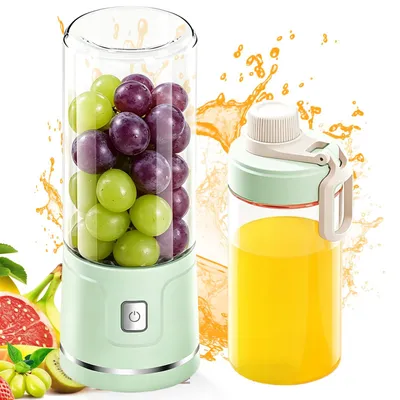 Tragbarer Mixer 500 ml, USB-Entsafter, Mini-Blender, Edelstahl