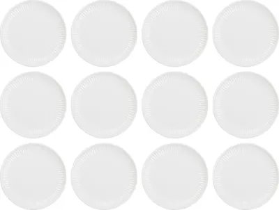 Produktbild von 12er Set Frühstücksteller, Brotteller MYNTE Pure White weiß D. 19,5cm Ib Laursen
