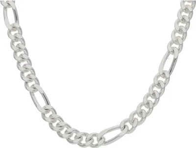 Produktbild von JuwelmaLux Halskette Figaro diamantiert 925/000 Sterling Silber JL50-05-0062 55 cm