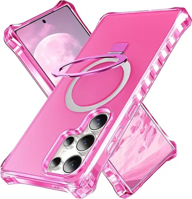 Produktbild von Samsung Galaxy S26 Ultra Hülle - Coverup ShockProof TPU Back Cover mit MagSafe Compatible Ring Kickstand - Pink