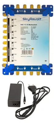 Produktbild von SkyRevolt SVC 17/8 Multiswitch externes Netzteil Multischalter 4 SAT für 8 Anschlüsse