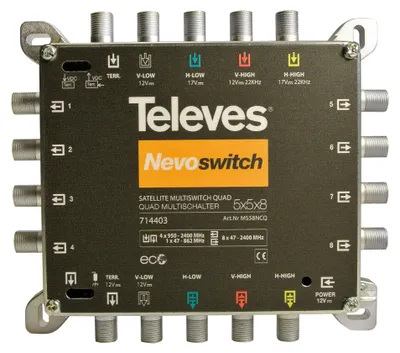 Produktbild von Televes Guss-Multischalter 5in8 MS58NCQ NEVO 714403