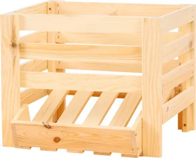 Produktbild von Obst- Kartoffelhorde klein promadino Holz Kiefer mit Teichfolie 40 x 36 x 33 cm