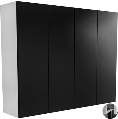 Zdjęcie produktu dla szafka łazienkowa 100x80 (50+50) wisząca szafka zabudowa do łazienki czarny