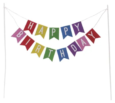 Obrázek produktu pro Zápich do dortu Happy Birthday 19x17cm