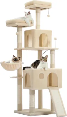Immagine prodotto di Albero per gatti, design a più livelli, struttura robusta, AMT0181BG, XL