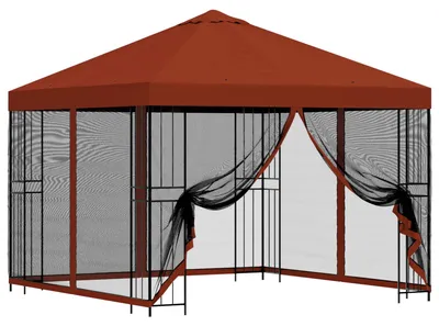 Image de Abri de jardin avec parois 3 x 3 m Terre cuite