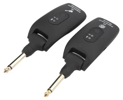Obrázok produktu pre Bezdrôtový gitarový vysielač prijímač Elektrická gitara Nabíjateľný audio bezdrôtový systém Diaľkový gitarový kábel Pickup (čierny)