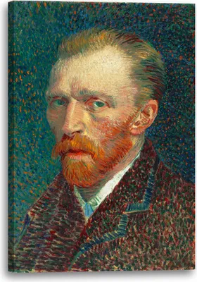 Produktbild von Leinwandbild (80x120cm): Vincent van Gogh - Selbstbildnis, echter Holz-Keilrahmen inkl. Aufhänger, handgefertigt in Deutschland