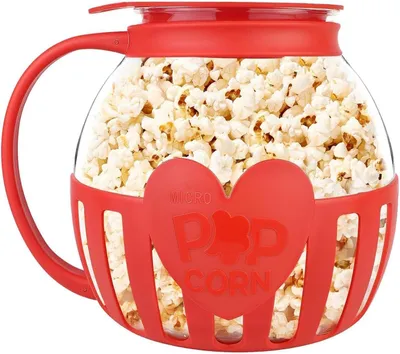 Produktbild von Mikrowellengeeignete Popcornmaschine aus Borosilikatglas, spülmaschinenfest, perfekt für Partys und Picknicks