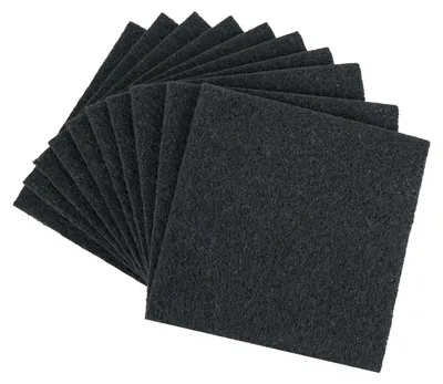 Aktivkohlefilter für Komposteimer und Katzenklo von HMF im 10er Set in Schwarz mit 125 mm Breite