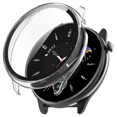 Produktbild von Strap-it Hartschalenhülle mit Glasplatte – passend für die Amazfit GTR Mini