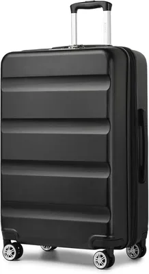 Produktbild von Koffer Trolley Groß Erweiterbares Hartschalengepäck Leichte Koffer XL mit TSA-Schloss und 4 Doppelspinnrollen ideal für Reisen und Business 75x47.5x29.5cm, Schwarz