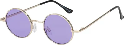 Produktbild von Damen Sonnenbrille Rund Form Designer 80er Modern Urlaub Sommer Strand 30506 Lila