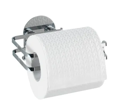 Produktbild von WENKO Toiletten Klo Papier Rollen Halter Edelstahl Gäste WC Bad ohne Bohren