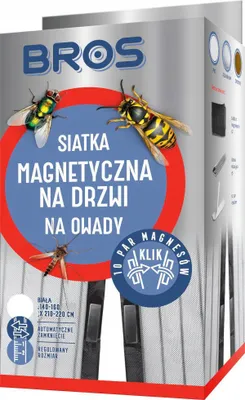 Zdjęcie produktu dla BROS Siatka na drzwi magnetyczna 160x220 - biała