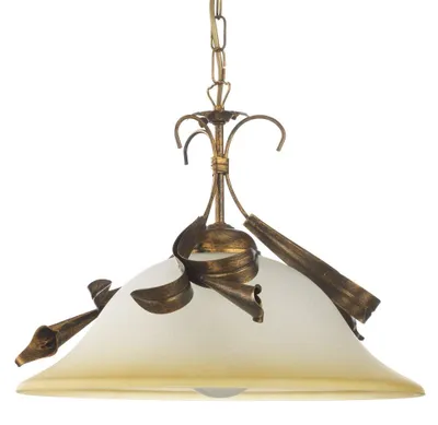 Hängeleuchte Lucrezia, Ø 40 cm, Höhe 90 cm, E27, Metall/Glas
