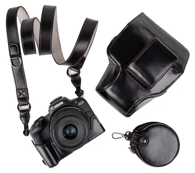 Produktbild von Solidchoice – Retro-Kameratasche aus Polyurethan-Leder für Canon EOS R50 mit Aufbewahrungsfach