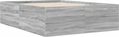 Produktbild von vidaXL Bettgestell Grau Sonoma 140x200 cm Holzwerkstoff