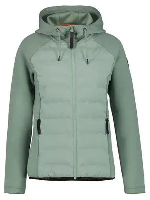 Produktbild von Icepeak Damen Jacke Hybrid-Jacke Midlayerjacke Ashburn, Farbe:Grün, Größe:L, Artikel:-580 dark olive