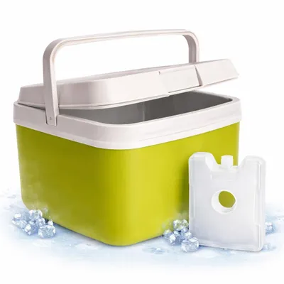 Produktbild von 15L Kühlbox mit Kühlakku – Premium Kühltasche mit Kühlelement für Reisen, Camping & Outdoor (Grün)