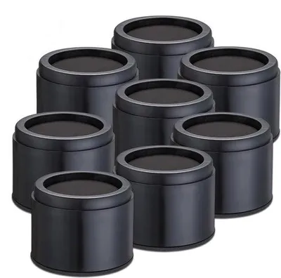 Zdjęcie produktu dla Podwyższenie do mebli JustValue okrągłe – zestaw 8 sztuk – 8 cm – 4535 kg – czarne