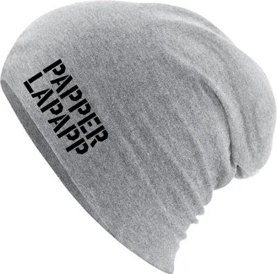 Produktbild von Huuraa Beanie Papperlapapp Schriftzug Heather Grey One Size Baumwolle und Elasthan Mütze Geschenkidee