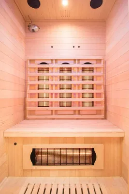 Imagen del producto de Sauna de infrarrojos para 2 personas, con 5 emisores de cuarzo, cromoterapia de 7 colores e ionizador