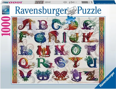 Produktbild von RAVENSBURGER PUZZLE 1000 EL Drachenalphabet