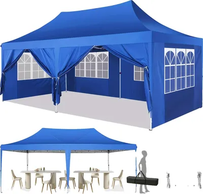 Immagine prodotto di Padiglione pop-up, tettoia impermeabile, regolabile in altezza, blu