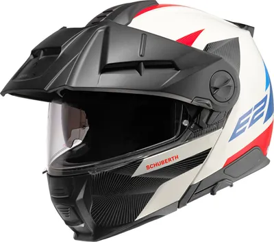 Produktbild von Schuberth E2 Defender Klapphelm, weiß/blau/rot, S (55)
