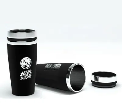 Thermobecher 450 ml, Edelstahl/Kunststoff, Schiebedeckel