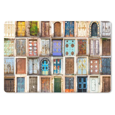 Produktbild von MuchoWow® Mauspad Mousepad Türen - Architektur - Vintage - Collage 27x18 cm - Mousepads - Maus Mat - Pad - Mausunterlage - Büroartikel - Desk Matten