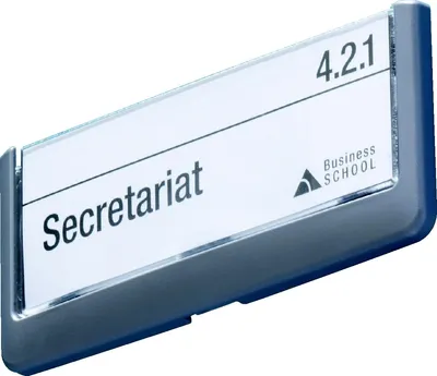 Zdjęcie produktu dla Etykieta na drzwi WxH 149x52.5mm grafit/srebrny Opakowanie 5 sztuk